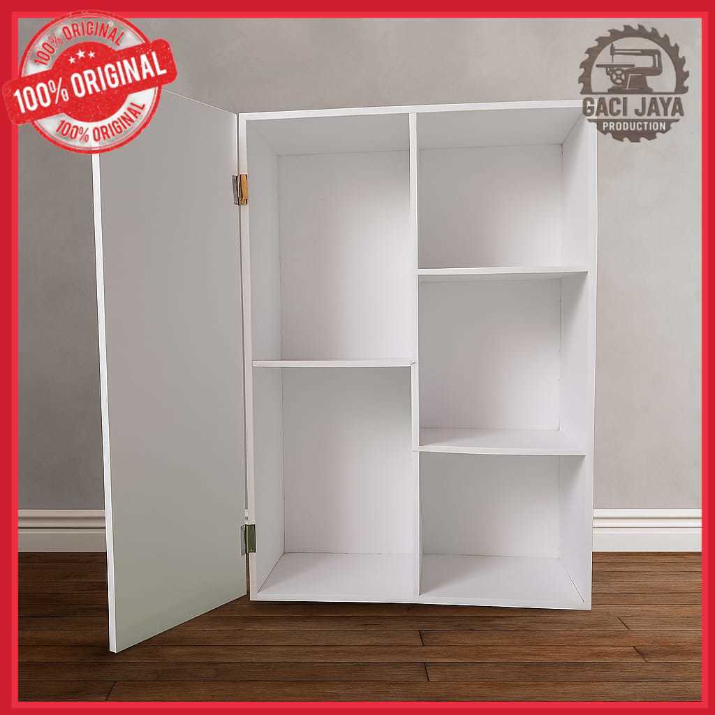 LEMARI RAK BUKU KECIL SERBAGUNA RAK KAYU TERBARU MURAH LEMARI BUKU KECIL | Gaci Jaya
