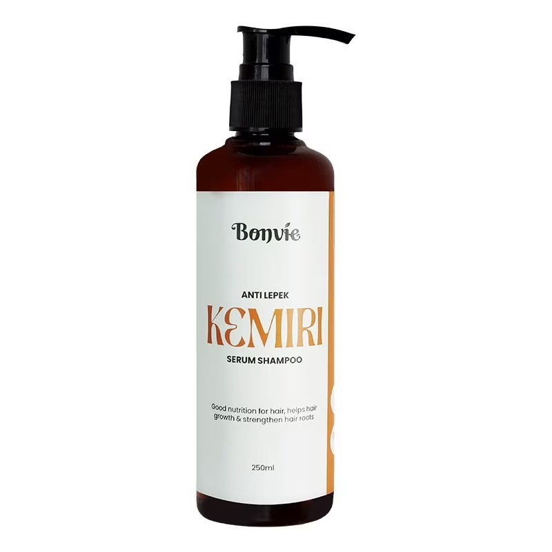 (TERLARIS) ( Terlari )Bonvie Serum Shampoo Anti Lepek Kemiri 250ml  Bonvie Kemiri Serum Shampoo Anti