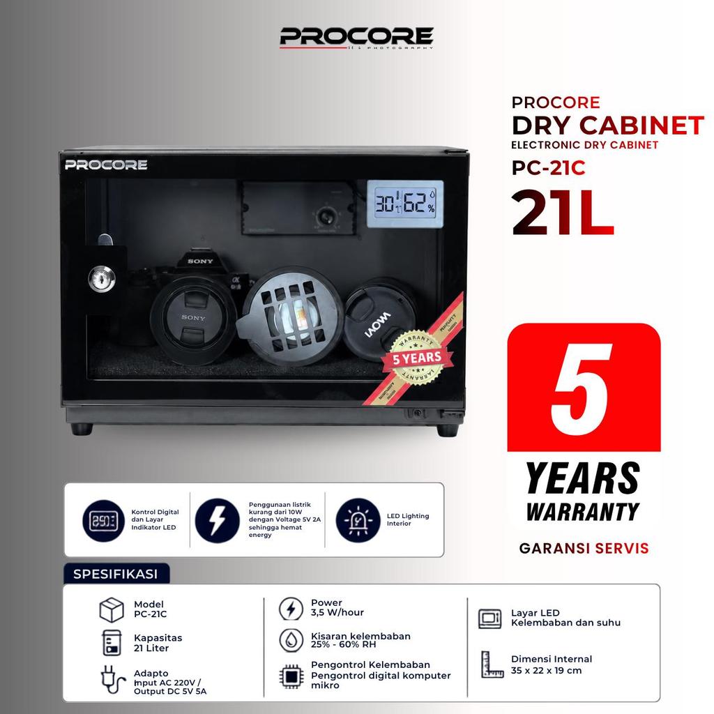 Dry Box Dry Cabinet Procore PC-21C Electronic Dry Cabinet 18 Liter