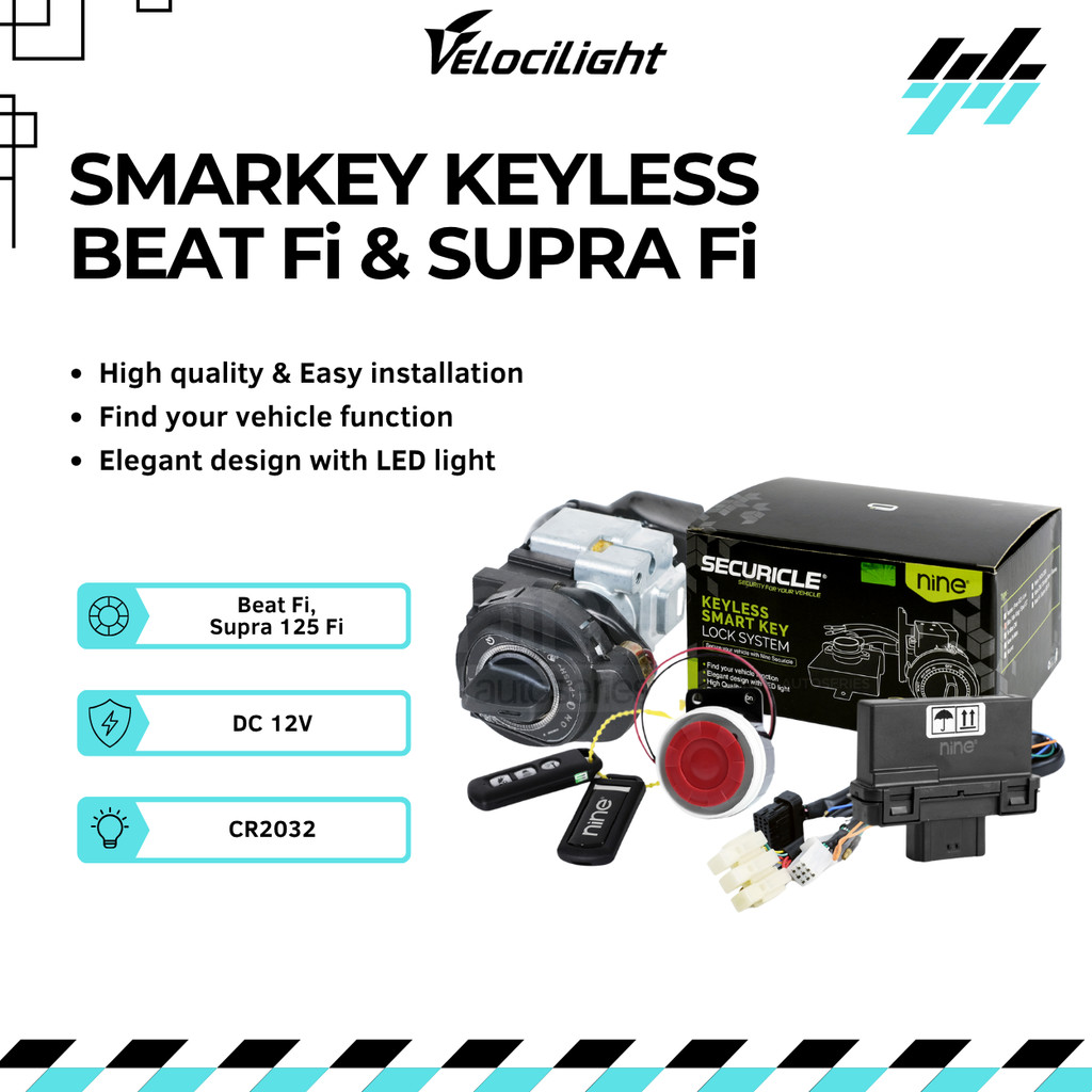 Kunci Kontak Smart Key Alarm Anti Maling BEAT Fi SUPRA 125 Fi Keyless SECURICLE