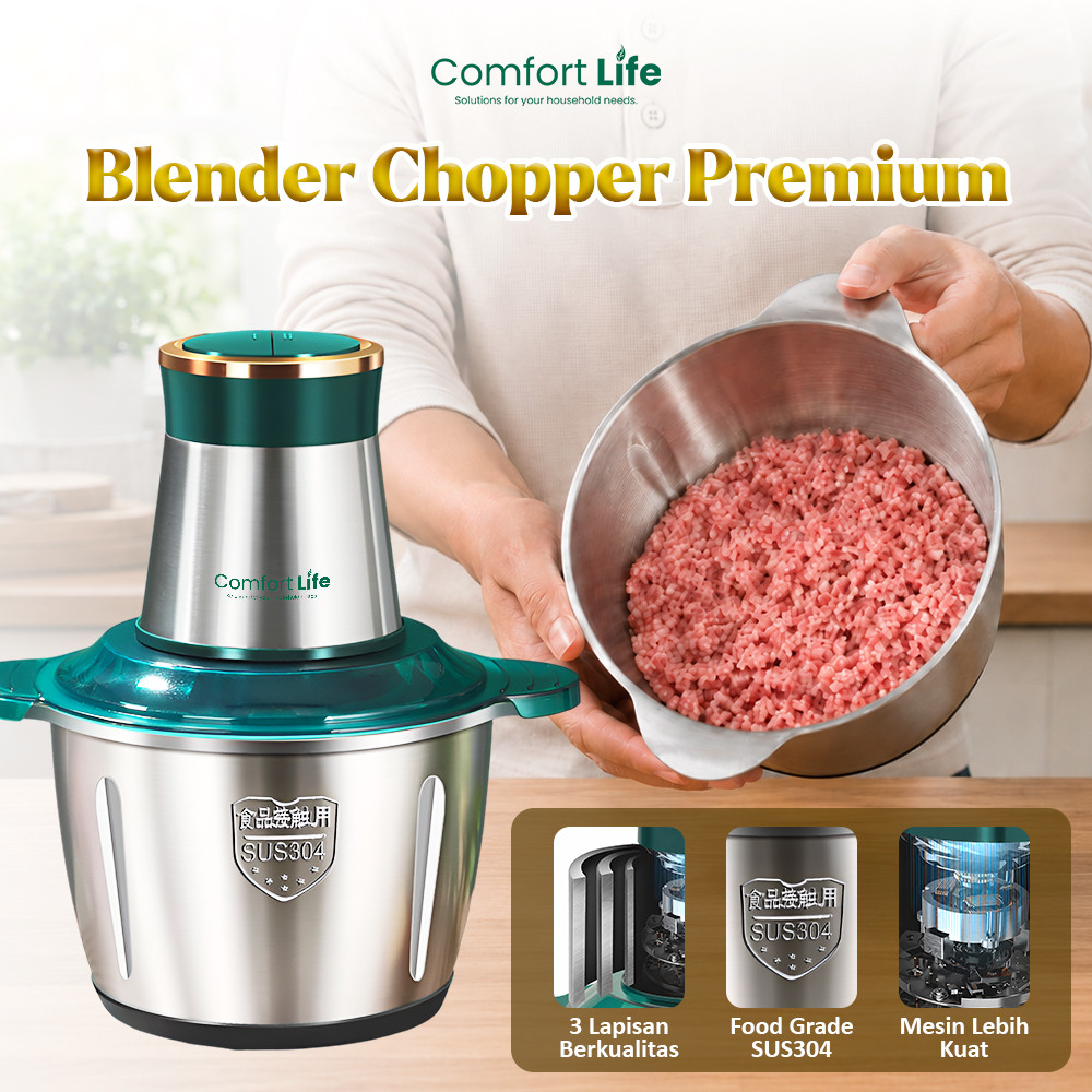 Blender Chopper 2 Liter  Penggiling Daging Sayur Buah