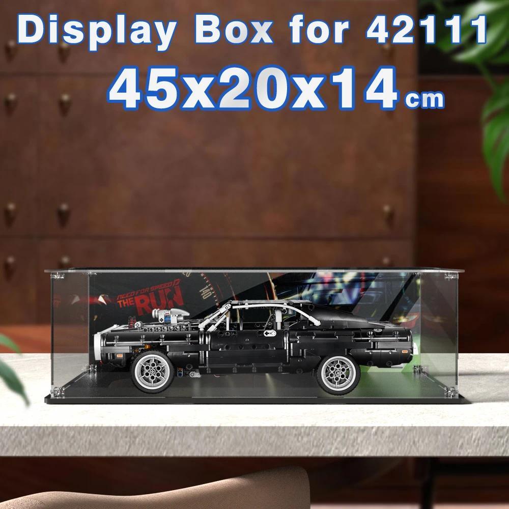Acrylic display box for lego bricks 42111 display case for Dom's Dodge building block dustproof clea
