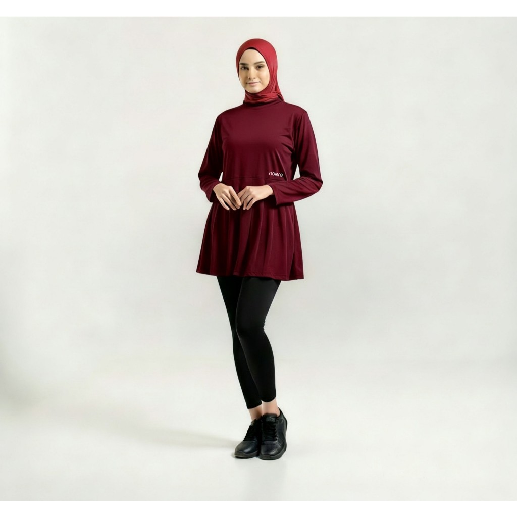 NOORE SPORT HIJAB - Noore - Evora - Top Baju Olahraga Wanita - Lightweight Quick Dry Breathable - Ru
