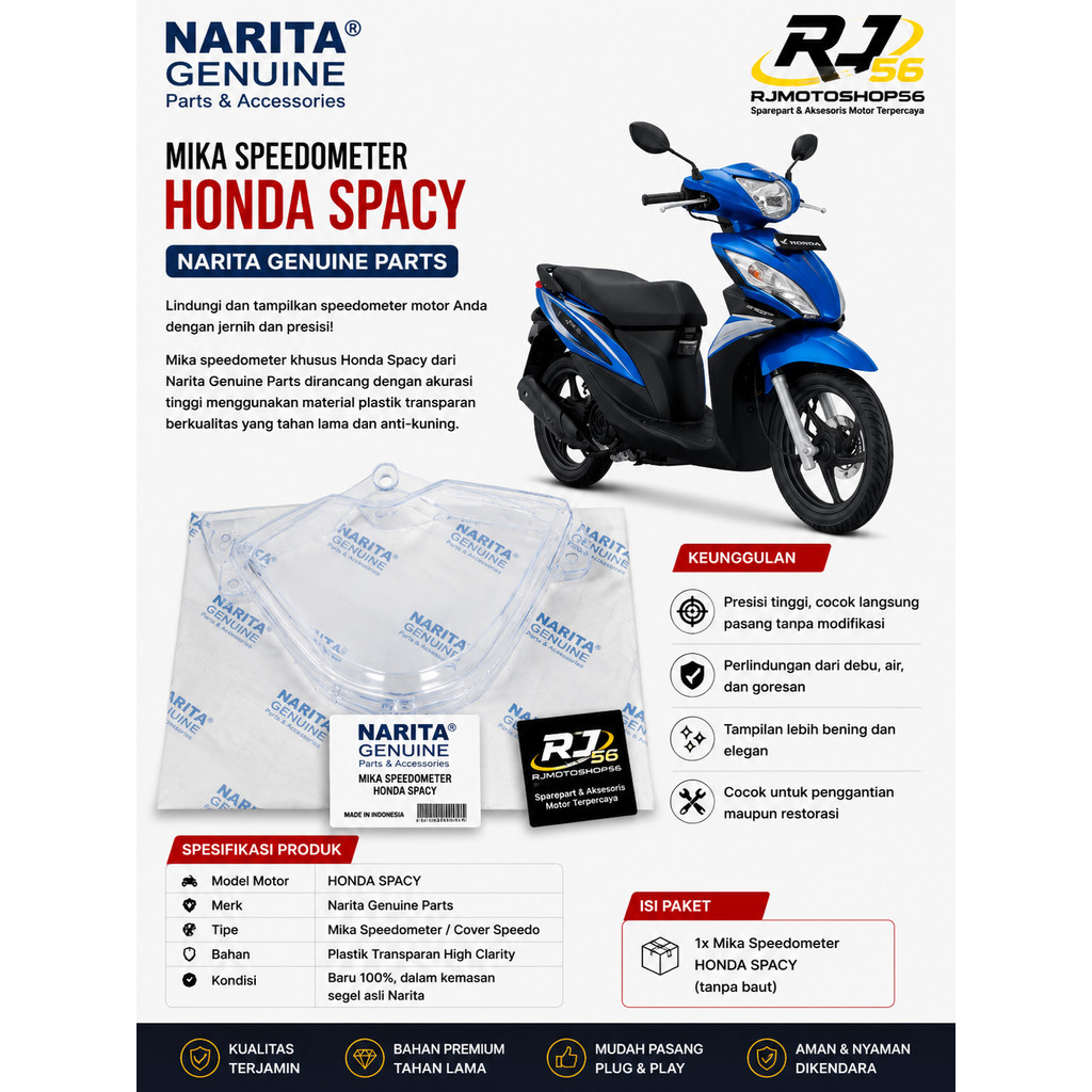 Mika Speedometer HONDA SPACY – Narita Genuine Parts