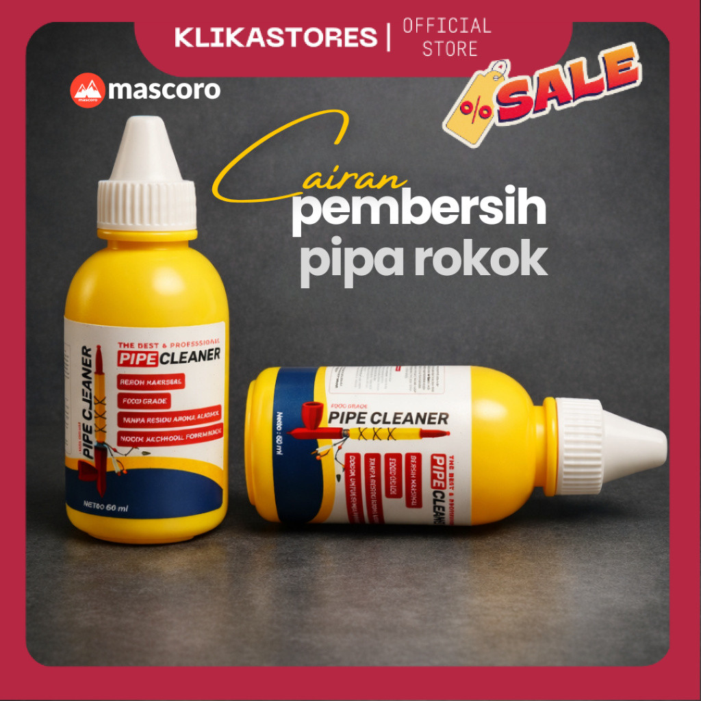 cairan pembersih piparokok 60ml food grade cocok untuk once cangklong berbahan gading gajah tulang s