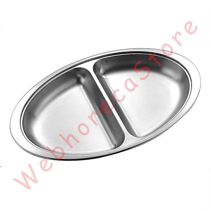 Sunnex Insert Round Food Pan 2x2.5L/ Prasmanan Stainless 36cm Sekat - Round