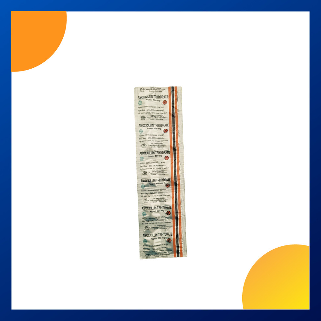 AMOXICILLIN GENERIK NOVAPHARIN 500 MG 1 STRIP @ 10 KAPLET