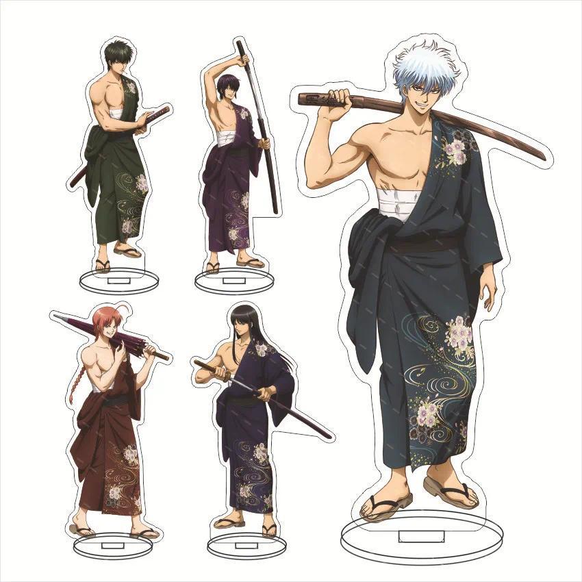Sakata Gintoki Acrylic Stand Anime Gintama Figures Miniatures Manga Figurines Garage Kits Model Toys
