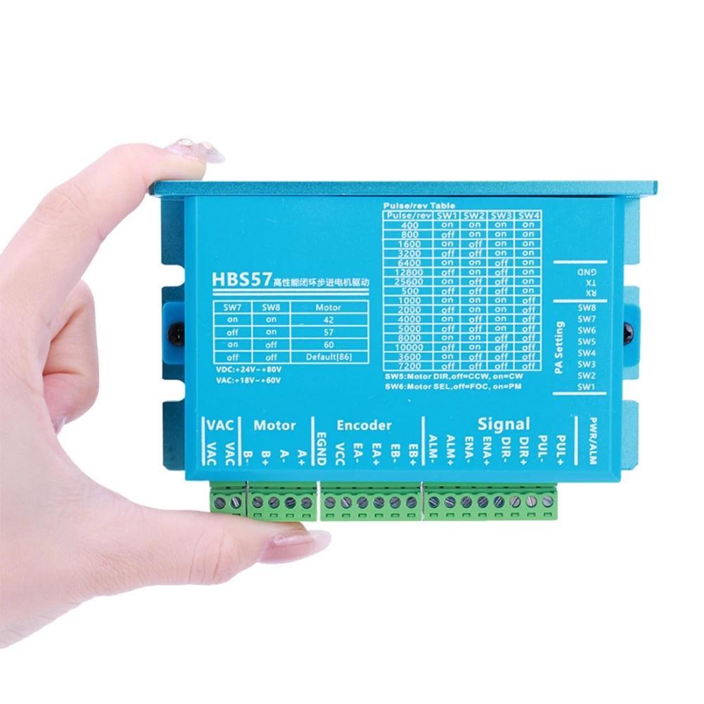 HBS57 Stepper Motor Driver AC20-80V/DC24-70V Stepper Motor Driver Controller Encoder 1000 Lines 2-Ph