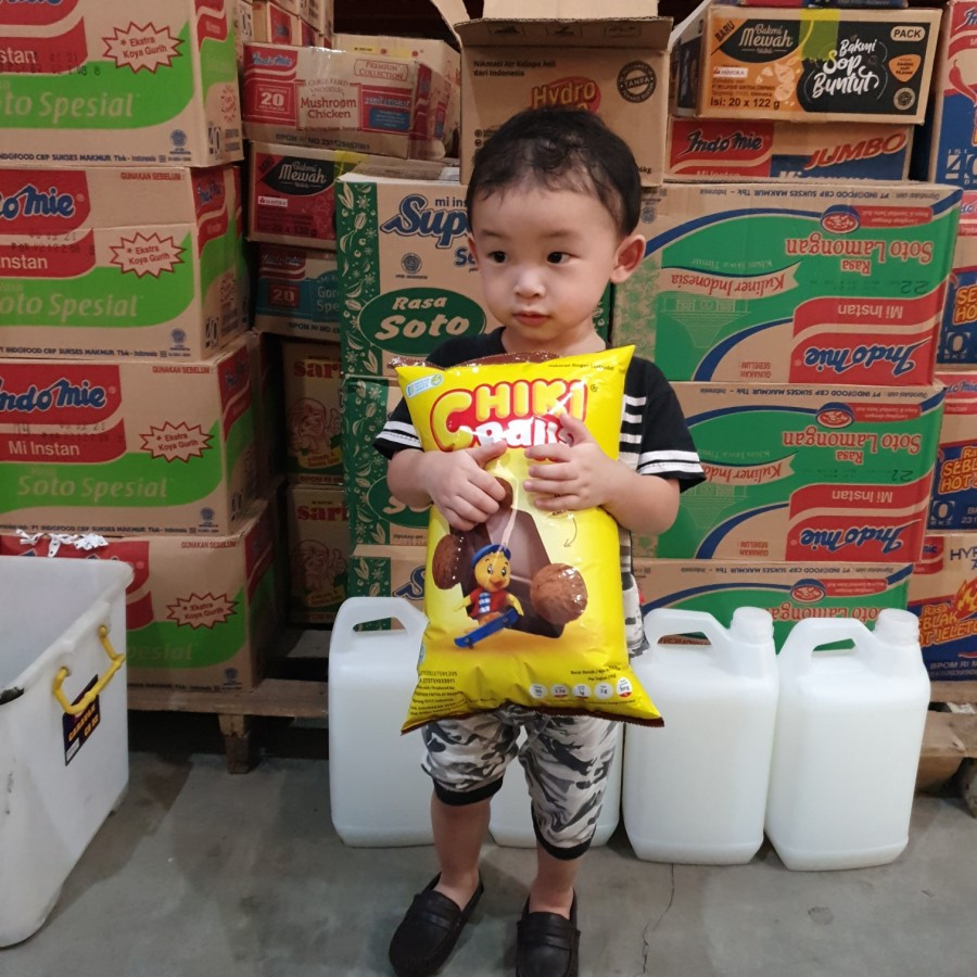 PCS 200GR - CHIKI BALLS JUMBO RASA AYAM COKLAT KEJU / CAMILAN SNACK ANAK CIKI BALL 200GR
