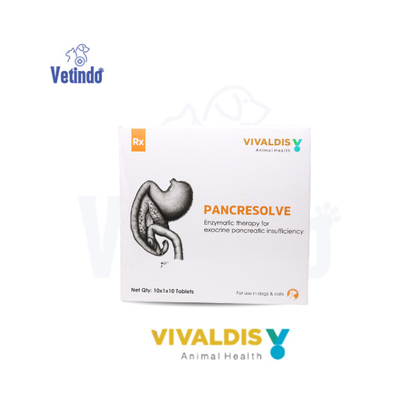 Pancresolve enzym Pencernaan anjing kucing mirip panakare per Strip