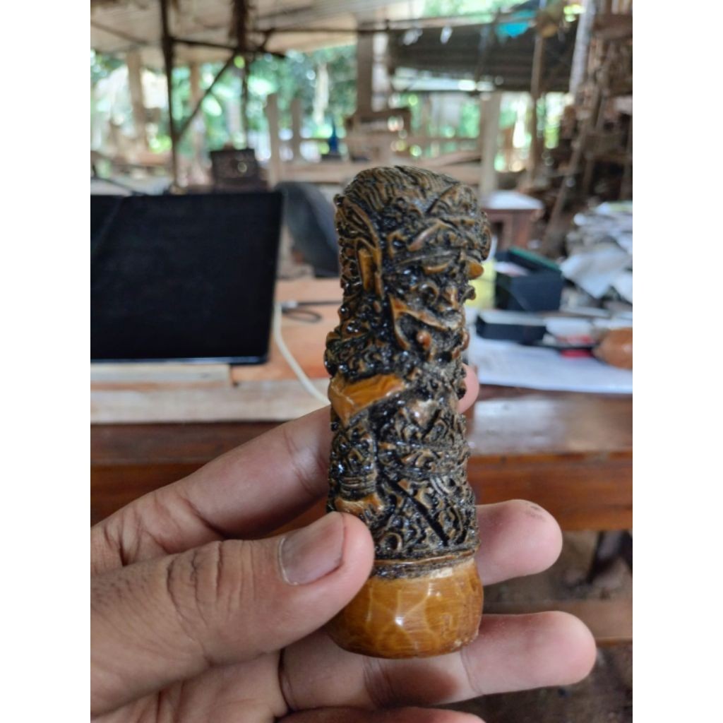 [PREMIUM] Hulu Gagang Keris Ukir Buto Raksasa Handle Dederan Bali