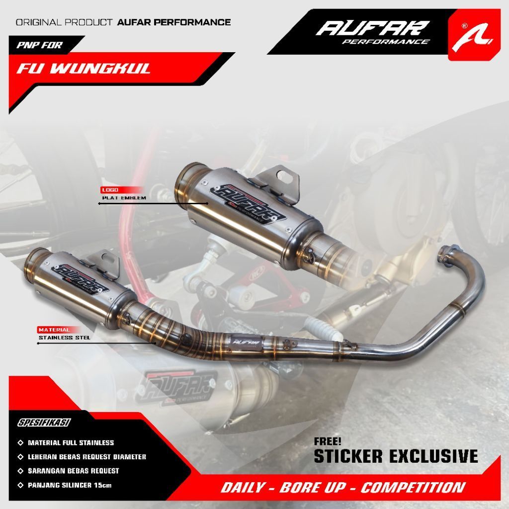 Knalpot FU PORTING 155 CC • FU WUNGKUL 147 CC . Aufar performance