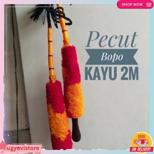 4.4 Pecut Bopo 2 Meter Jumbo / Mainan Anak Pentas Jaranan Jaran Kepang Kuda Lumping / Cambuk Baronga