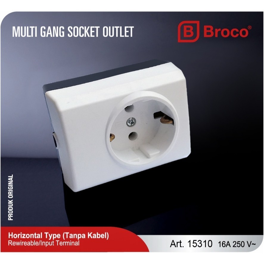 broco 15310 Stop Kontak 1 Lubang