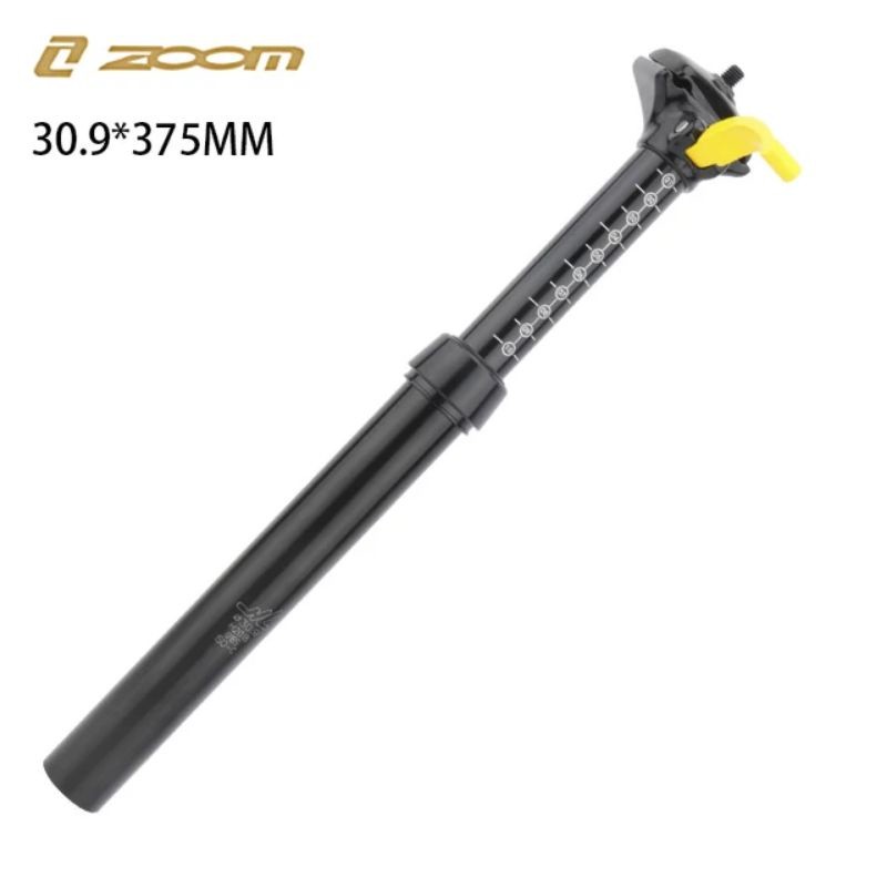 Foto Dropper adjustable seatposh Zoom diameter seatpost 30.9 travel 100 mm tuas lever