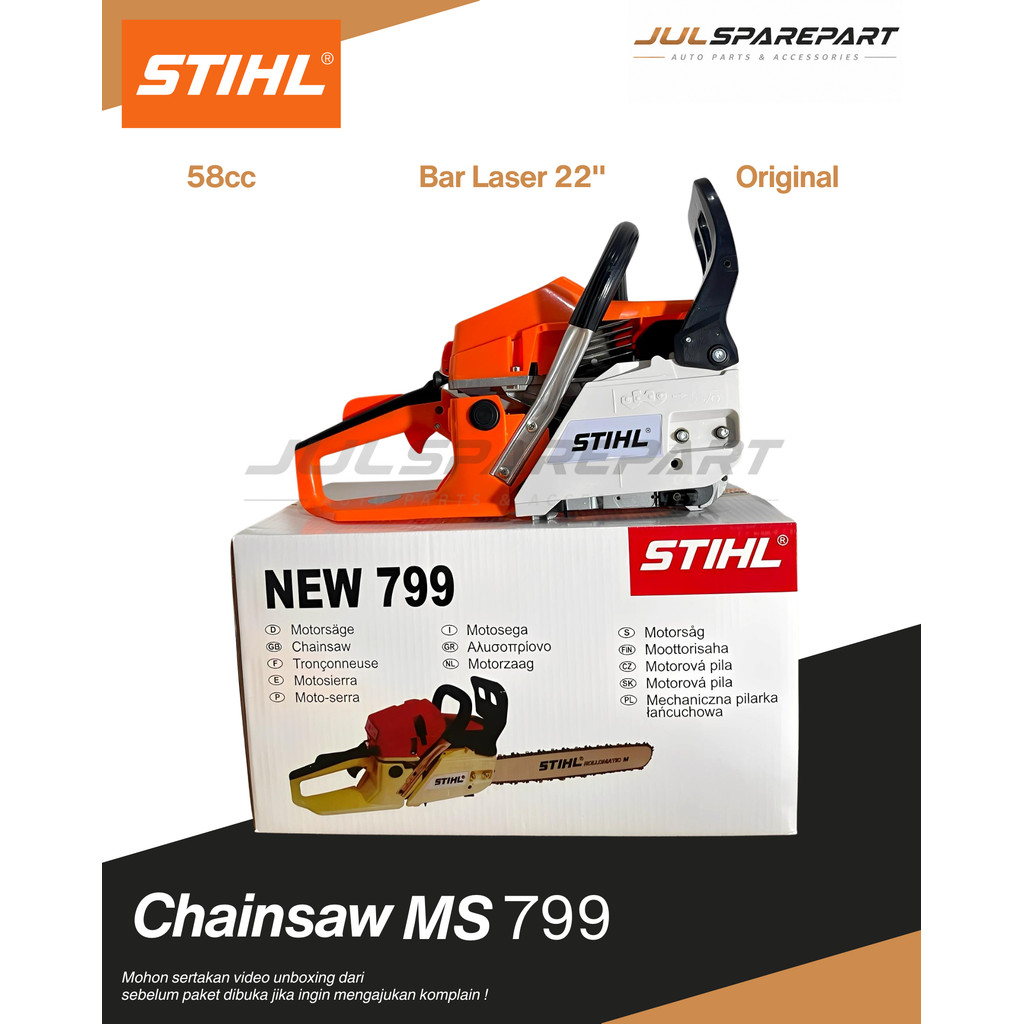 CUCI GUDANG Mesin Chainsaw / Gergaji Kayu STIHL 799 BAR 22" Senso Gergaji Mesin Tebang Kayu 22 Inch