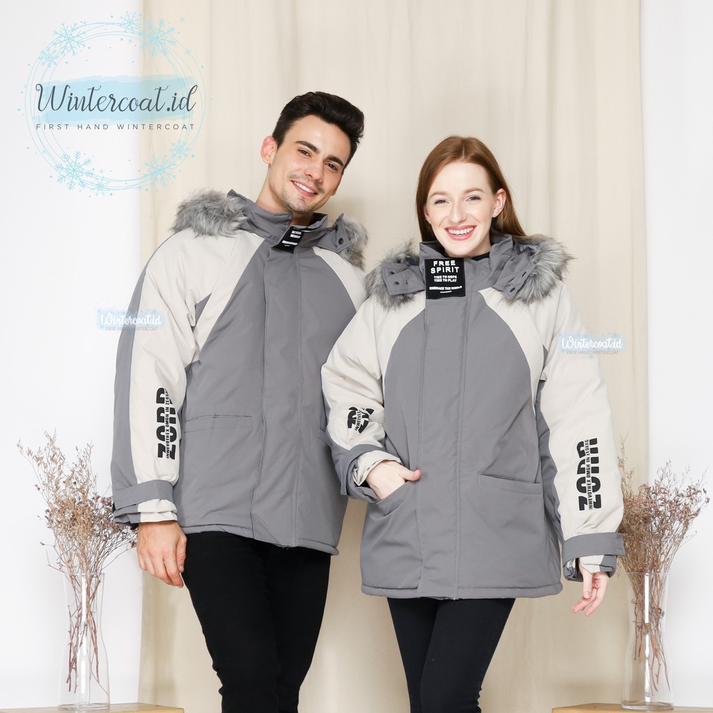 Winter coat pria wanita unisex carlos swag import mantel hangat musim dingin jumbo big size gunung