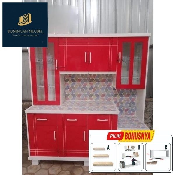 PROMO Lemari Dapur Lemari sayur Rak piring Minimalis Terlaris Cirebon Kuningan Majalengka Indramayu 