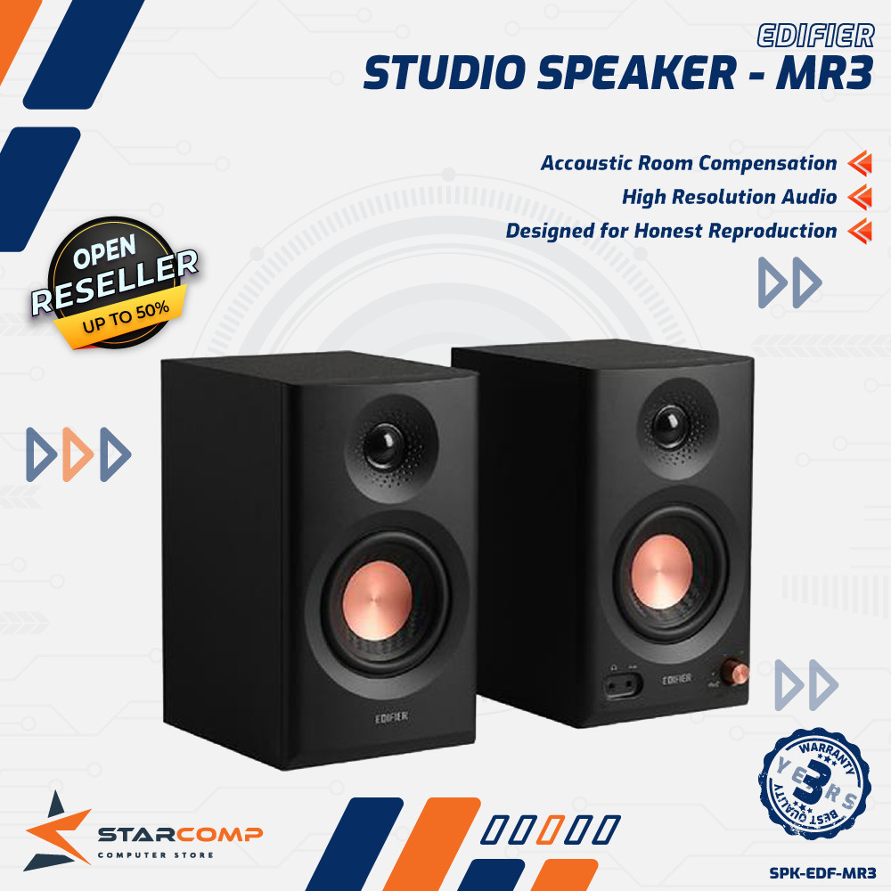 Edifier MR3 Powered Studio Monitor Speakers, Hi-Res Audio Certified Bluetooth V5.4