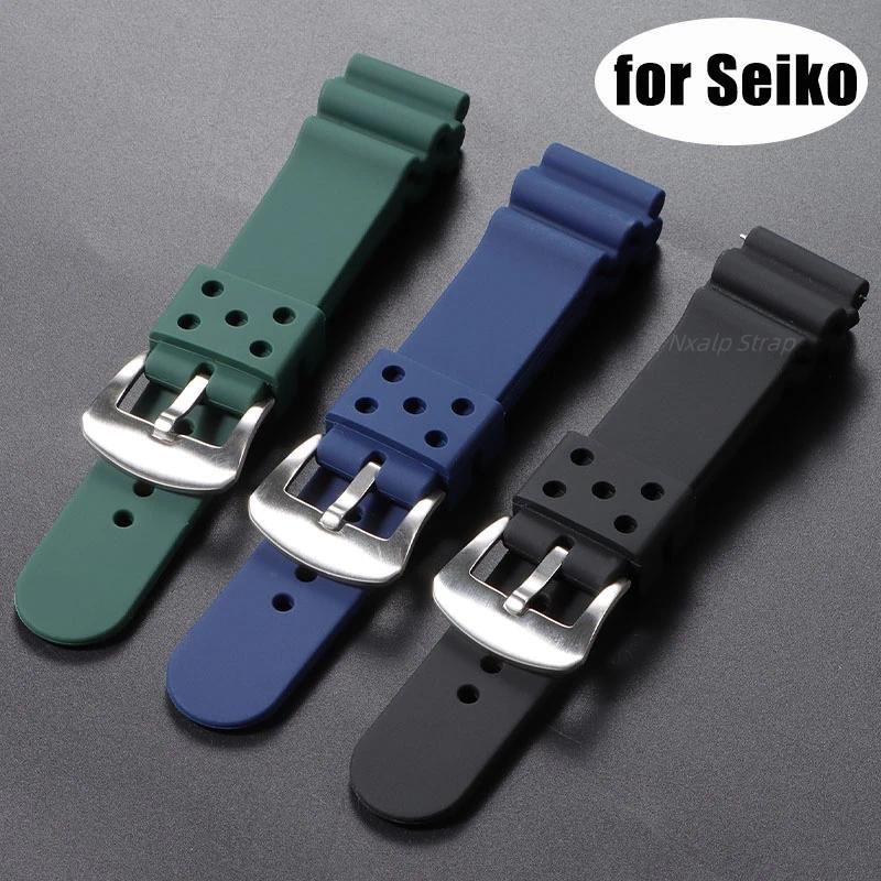 20mm 22mm Silicone Wat Band for Seiko No.5 SKX007 SKX009 ving 007 SRP777J1 Prospex Waterproof ving B