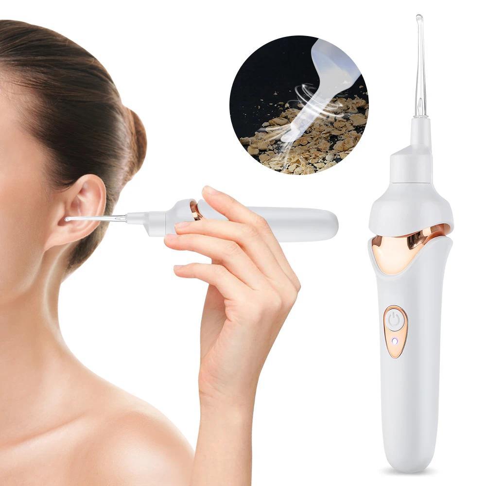 Rechargeable Electric Ear Pick with Light Visual Electric Ear Suction Device for Ear Wax Removal Lum