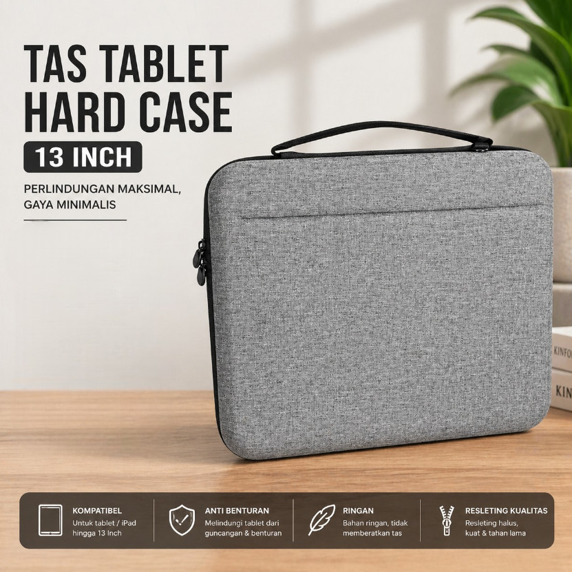 Tomtoc Tas Tablet iPad Hard Case Shell with Handle Travel 13 Inch - BM130