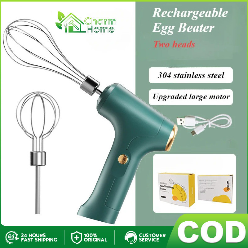 Electric Mixer Tangan Mini Tanpa Kabel USB Rechargeable Hand Mixer Pengocok yang Dapat Dilepas Elect