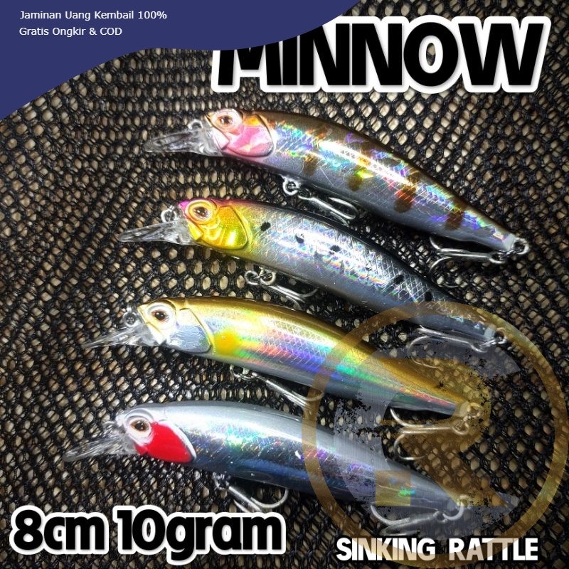 RC MINNOW SINKING 8cm 10gram umpan casting