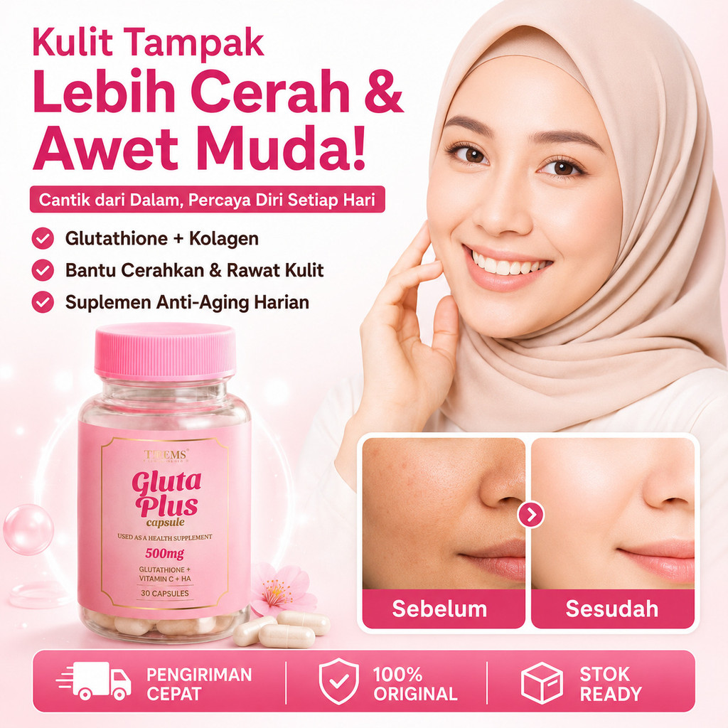 [Anti Aging Kapsul Kolagen] Kapsul Kolagen Glutathione | Suplemen Pemutih Kulit | Kapsul Kolagen Pem