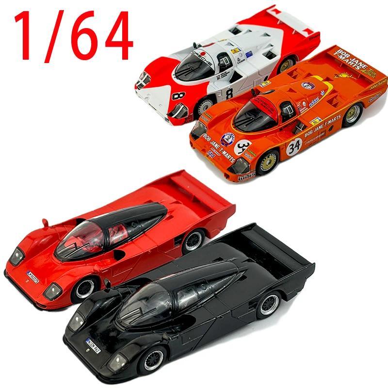 Tiny 1/64 Scale Porsche 956 Le Mans Sparky Racing Car Model Alloy Porsche 962 Sparky Toy Car Model C