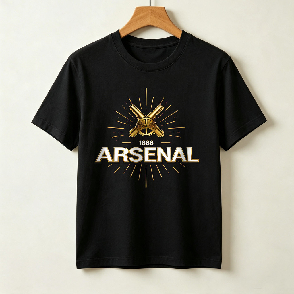 Kaos Pria Distro Original Arsenal 1886 Lengan Pendek T Shirt Unisex Kaos Band Desain Retro Sablon Pr