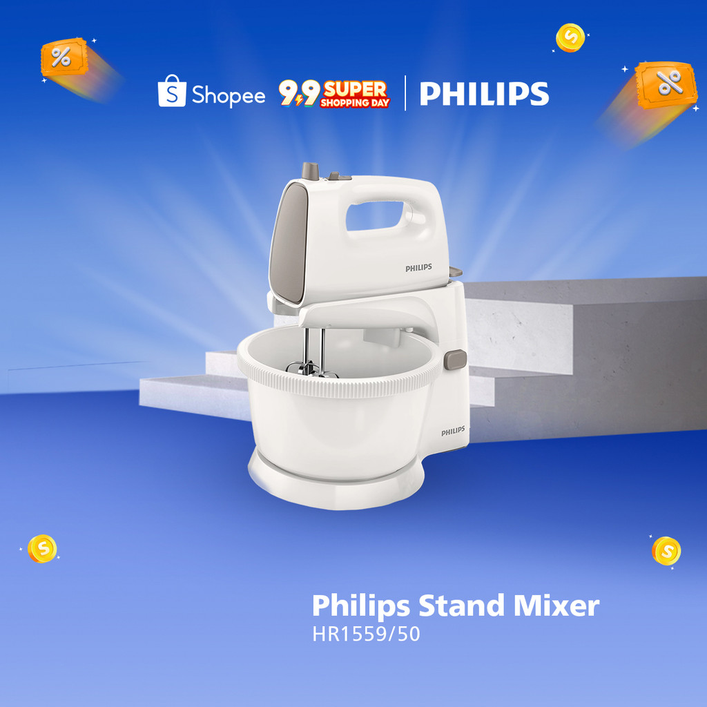 Mixer Philips -  2 Liter - HR1559/50 - Stand Mixer -  Mikser Philips - Mixer Pencampur - Mixer Kue -