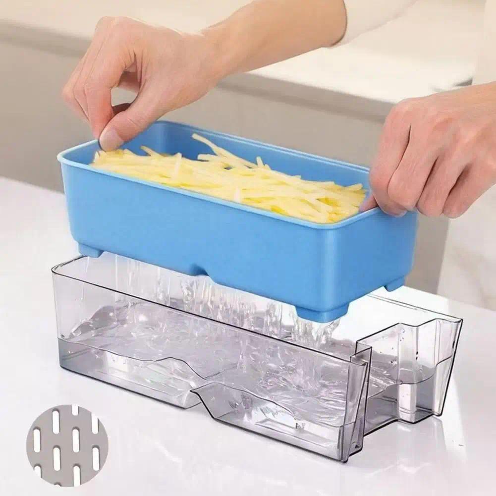 Vegetable Slicer with Container Adjustable Thickness Food Grater Multifunctional Vegetable Slicer wi