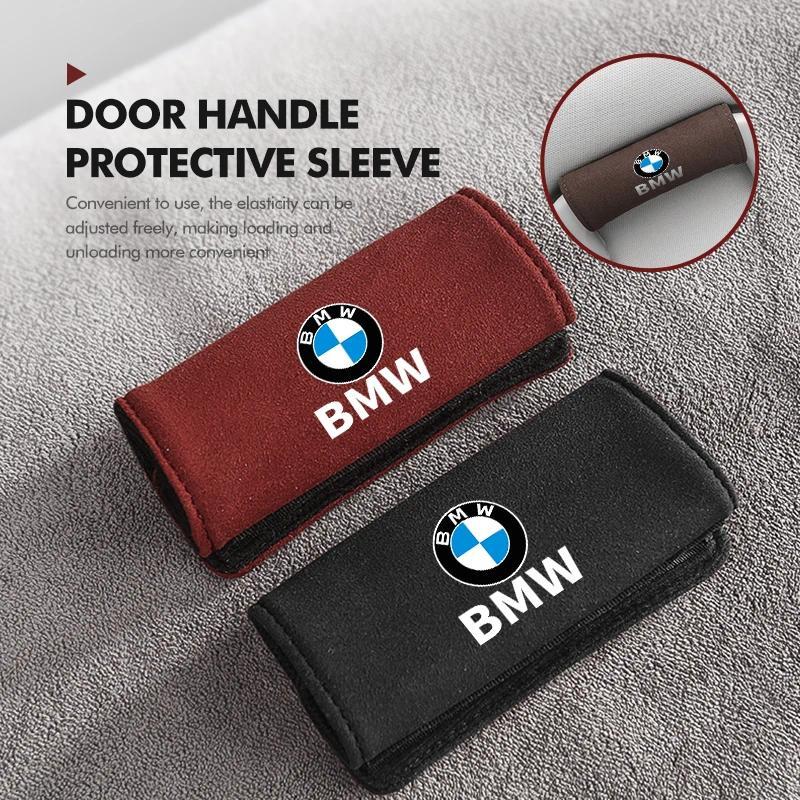 2pcs Suede Car Roof Handle Ceiling Armrest Cover Acssories For BMW E90 E60 E46 E39 F30 F10 E87 X3 X4