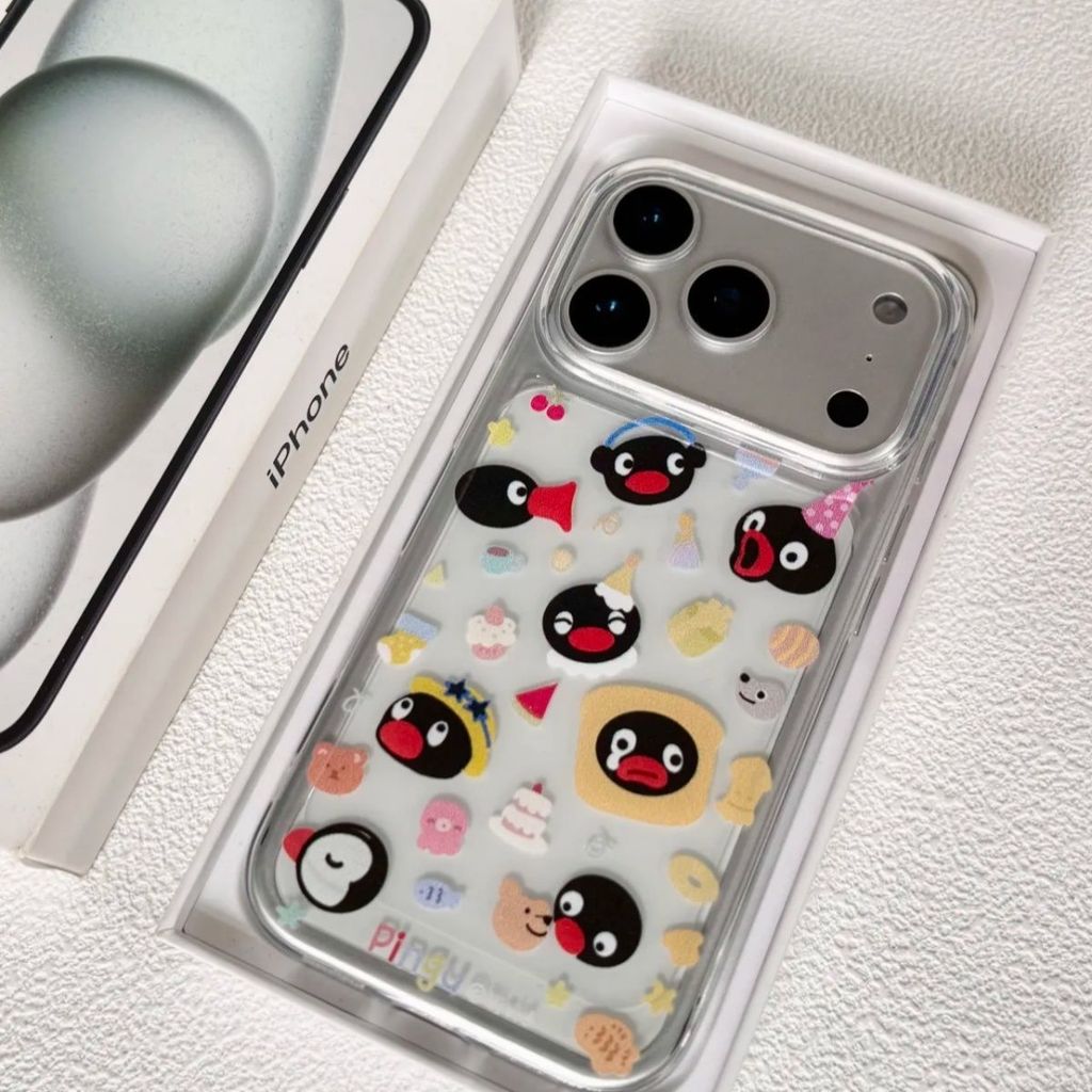 Casing Angel Eye Clear Softcase TPU Avatar kartun lucu dengan pipi hitam Untuk Redmi Note14 Pro 5G 1