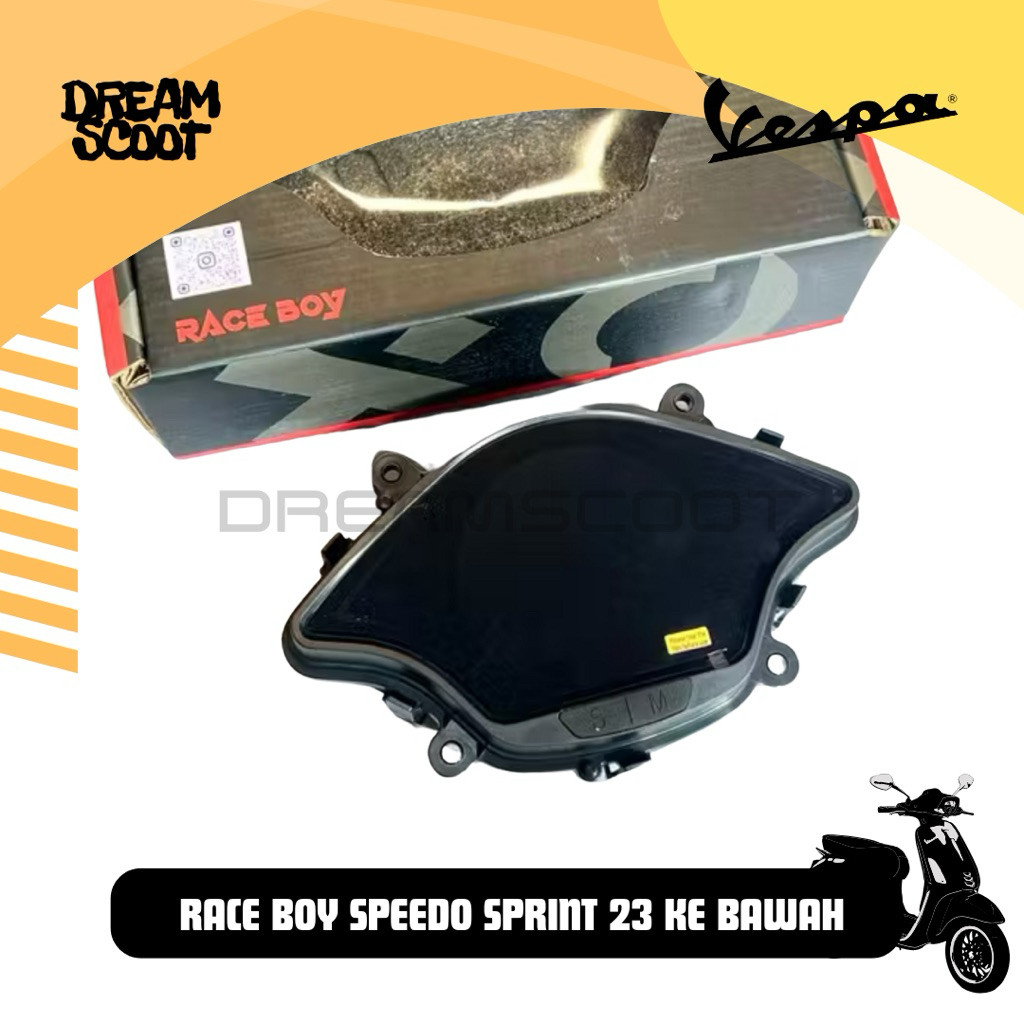 Speedometer RACE BOY TFT Digital Vespa Sprint Vespa Primavera Speedometer RACEBOY Vespa Matic Speedo