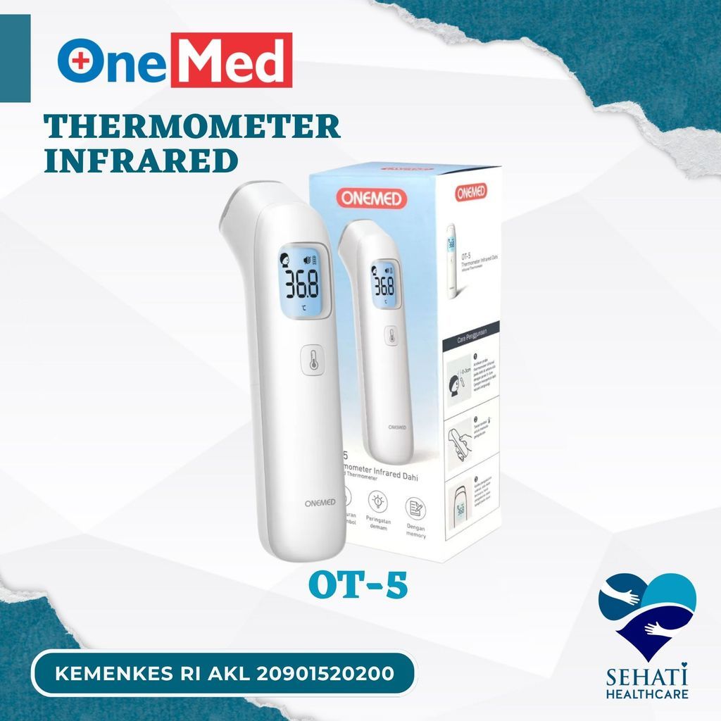 Onemed Thermometer Head OT-5 Pengukur Cek Ukur Suhu Badan Tembak Sensor Termometer Infrared Dewasa A