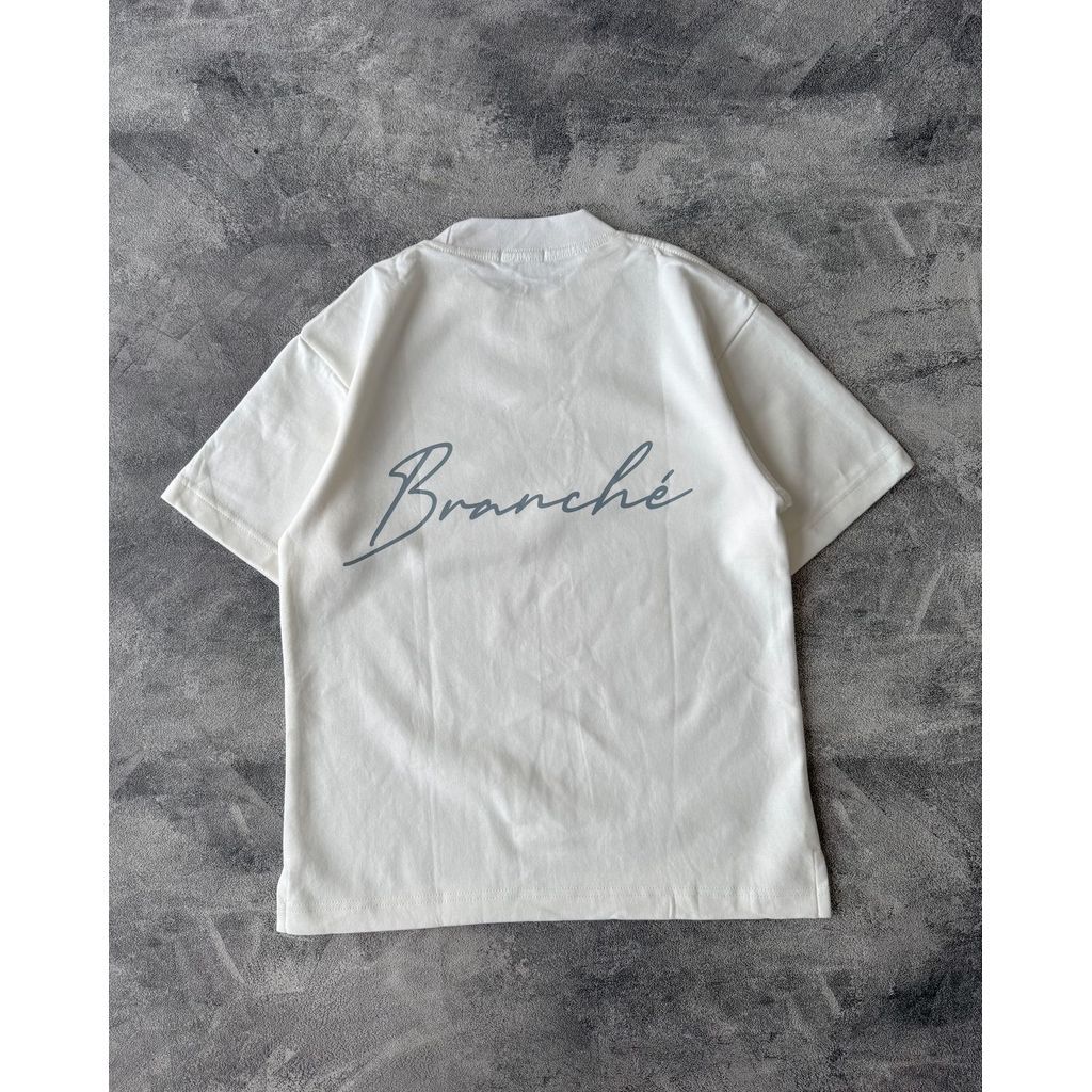 Branche Oversize Tshirt Branche Script Heavyweight Broken White