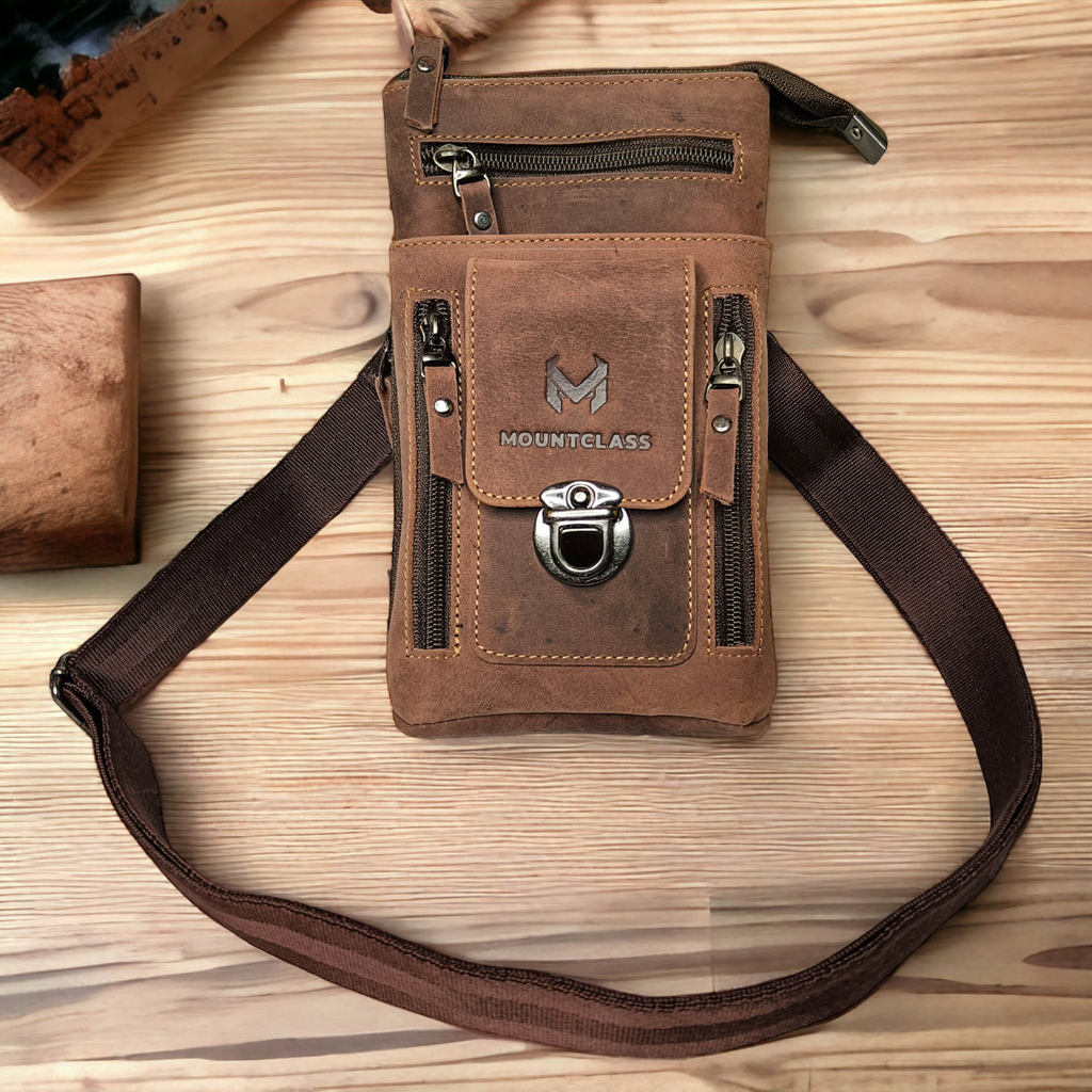 Tas Pinggang Hp Selempang Tas Kecil Pria 100% Kulit Sapi Asli - Vio Sling Bag