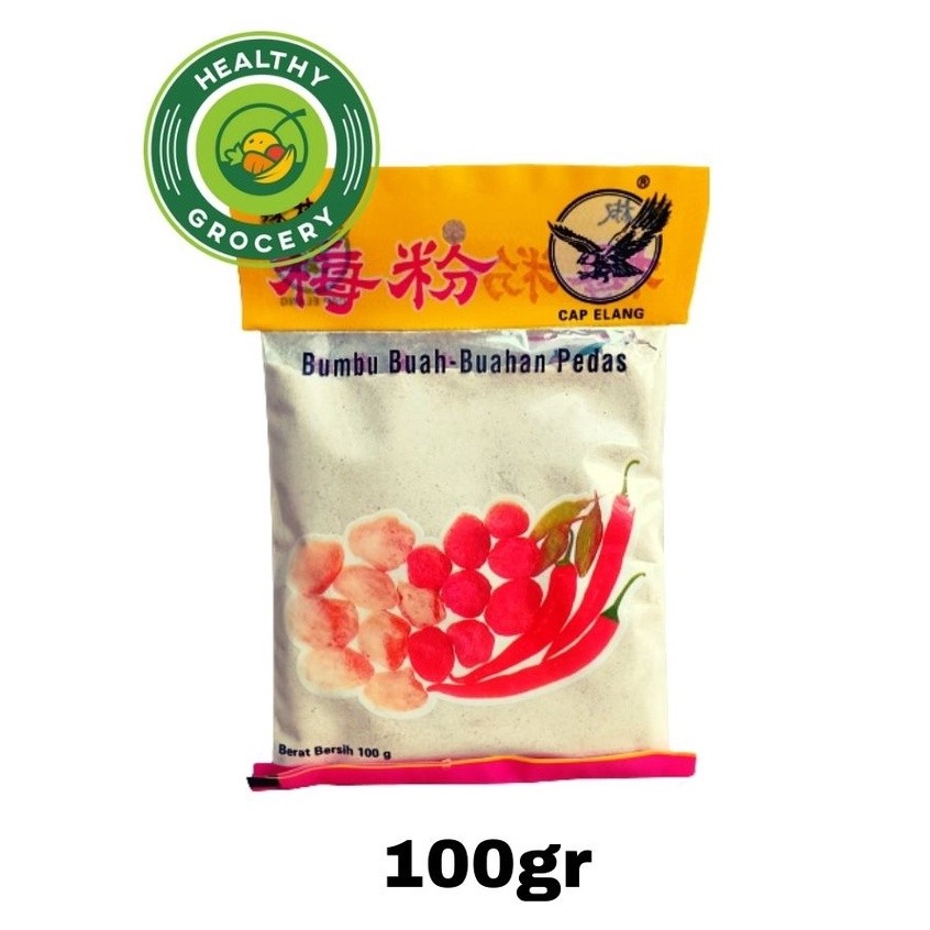 Cap Elang Bumbu Buah Sachet 100gr  Pedas / Manis garam rujak / garam penyedap buah / Bumbu Buah Peda