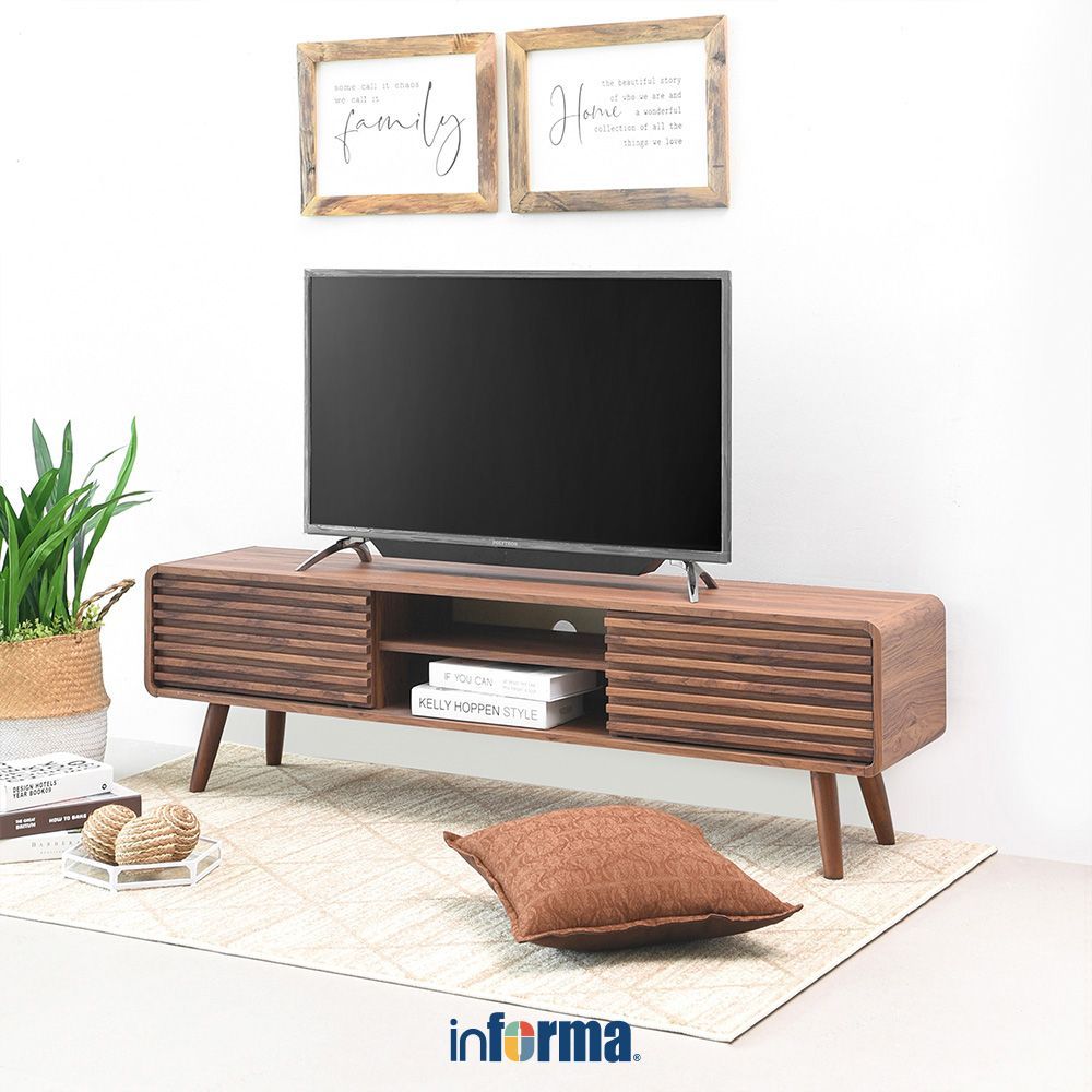 Informa Newmark Rak TV - Cokelat Walnut Cabinet TV Stand Meja TV Lemari TV
