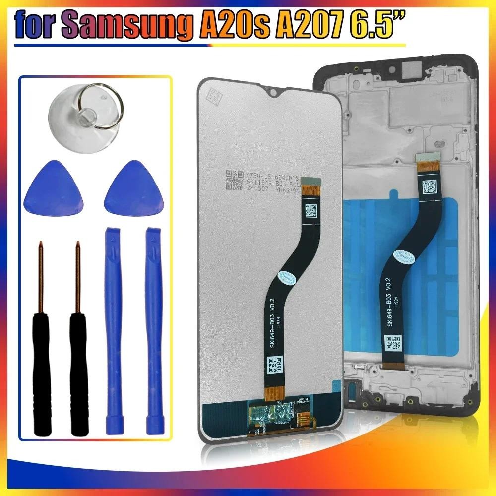 AMOLED LCD for Samsung Galaxy A20s A207F LCD splay Tou Screen gitizer Replacement for Samsung A20s A