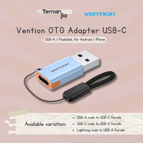 Vention OTG Adapter USB Type C 3.1 Flashdisk to iPhone dan Android - CUBH0