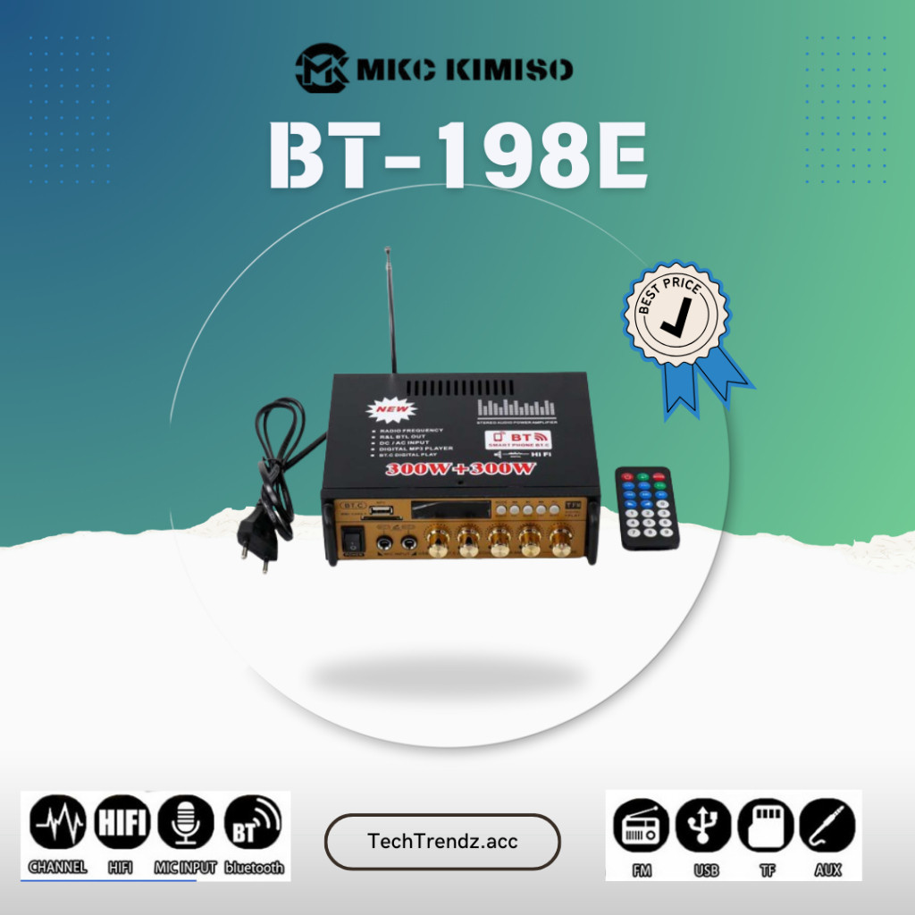 BT-198E PRO 2000w Amplifier ECHO Amplifier Karaoke Bluetoth Power Amplifier