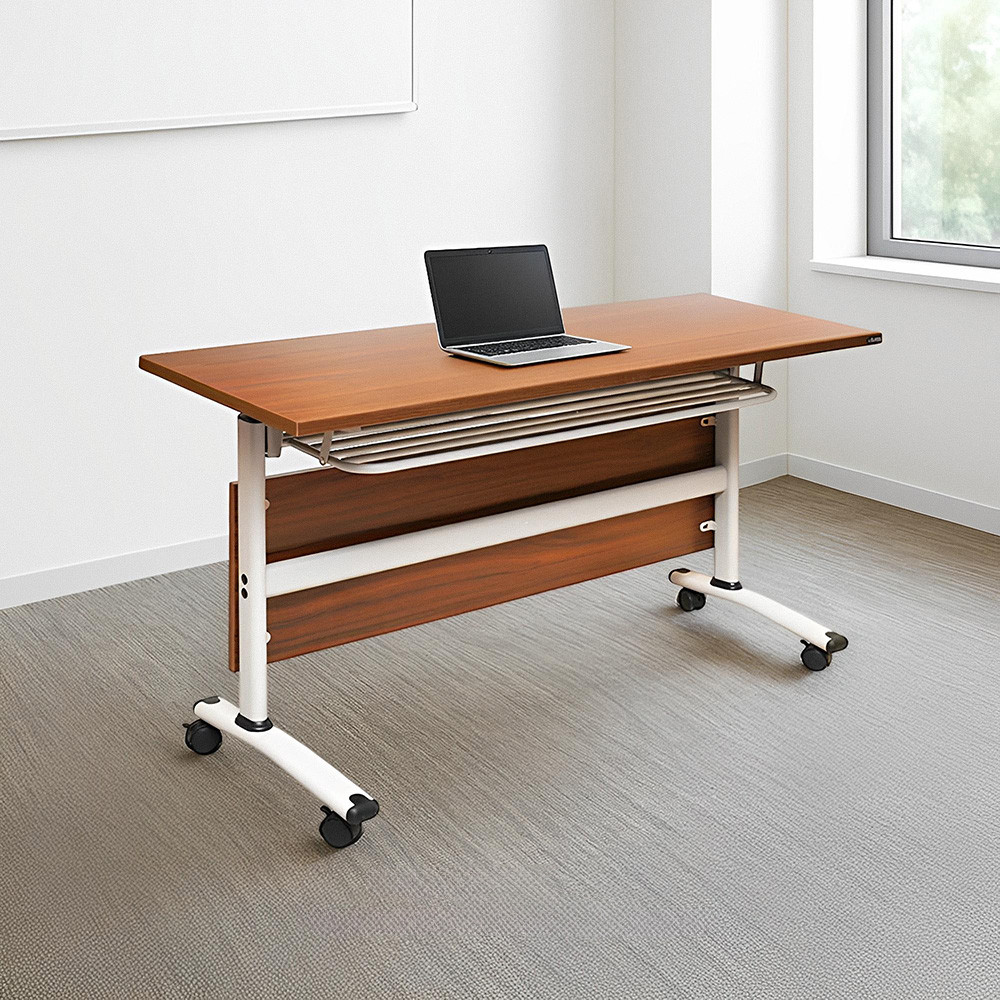 Informa Monthana Meja Training 1605 - Cokelat Meja Kerja Dengan Roda Furniture Indoor Kantor Working