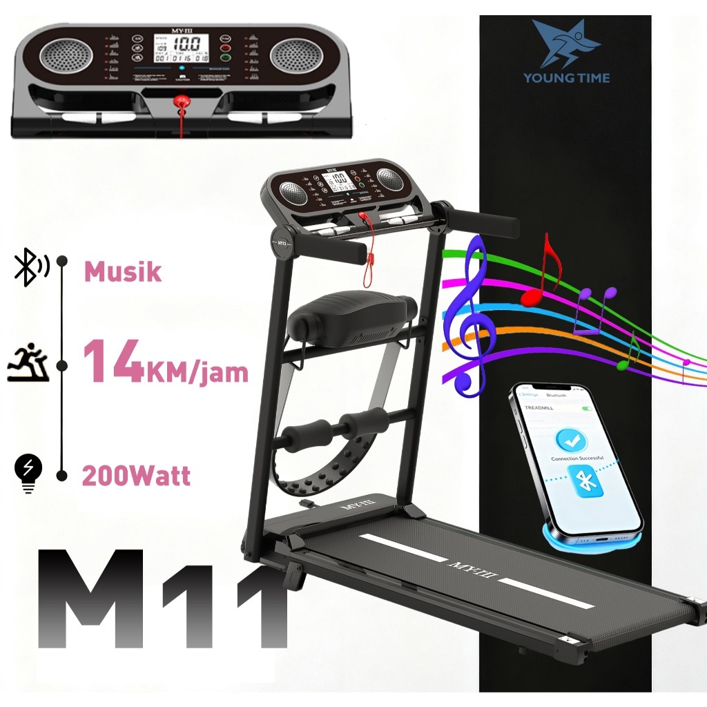 【YT】Treadmill Elektrik M10 1-10km/h Treadmill lipat treadmill portable alat olahraga di rumah