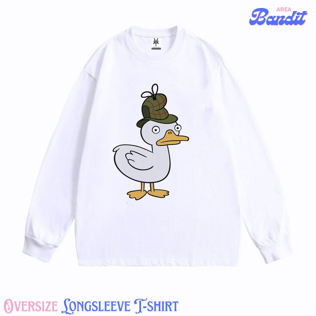 BANDITAREA "gravity falls duck-tective" Oversize Longsleeve T-shirt Vintage tee