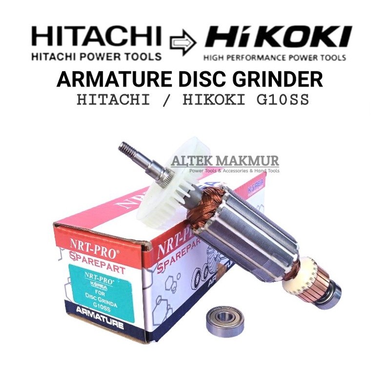 NRT PRO Armature Disc Grinder Hitachi G10SS / Angker Dinamo Mesin Gerinda Hitachi G 10 SS / Rotor Gu
