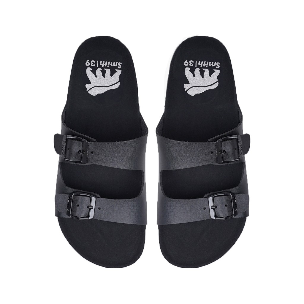 RAMADAN.ID House of Smith Sendal Slide Pria - Sanbrik Black #3
